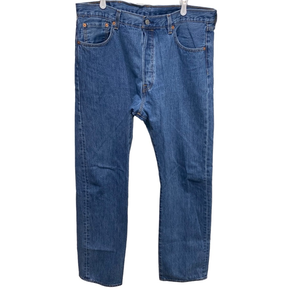 Levis Men's 501 Original Straight Button Fly Medium Wash Jeans